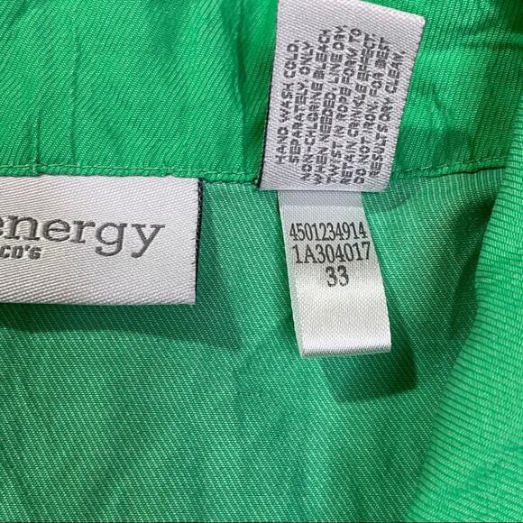 Zenergy by Chico’s Hayden Jacket Womens Size Chico's 2 or L Crinkle Green - Picture 13 of 14